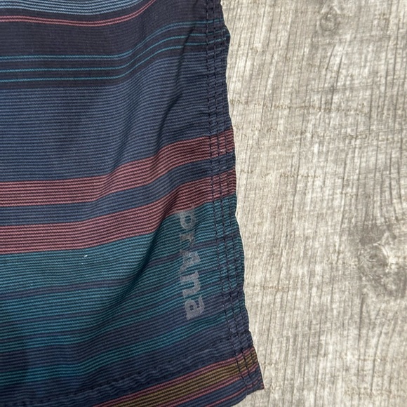 Men's PrAna XXL 2XL Swim Shorts Ground Speed Hybrid Striped Elastic Waist - Picture 9 of 11